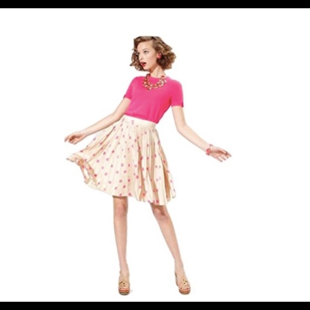Kate Spade Polka Dot Melody Pleated Skirt